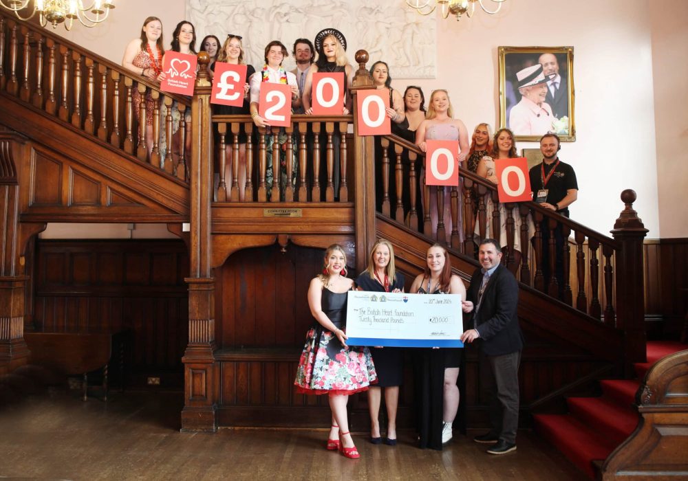 £20,000 cheque handover Reaseheath Hall